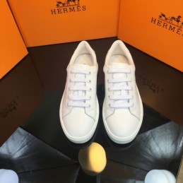 Replica Hermes White Platform Stripe Sneaker