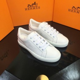 Replica Hermes White Platform Stripe Sneaker