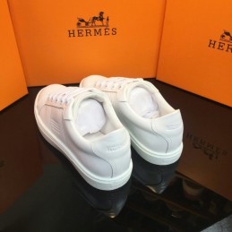 Replica Hermes White Platform Stripe Sneaker