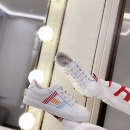 Replica Hermes White Multicolor Stripe Sneaker