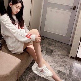 Replica Hermes White Multicolor Stripe Sneaker