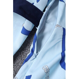 Replica Hermes Light Blue Scarf Print Dress