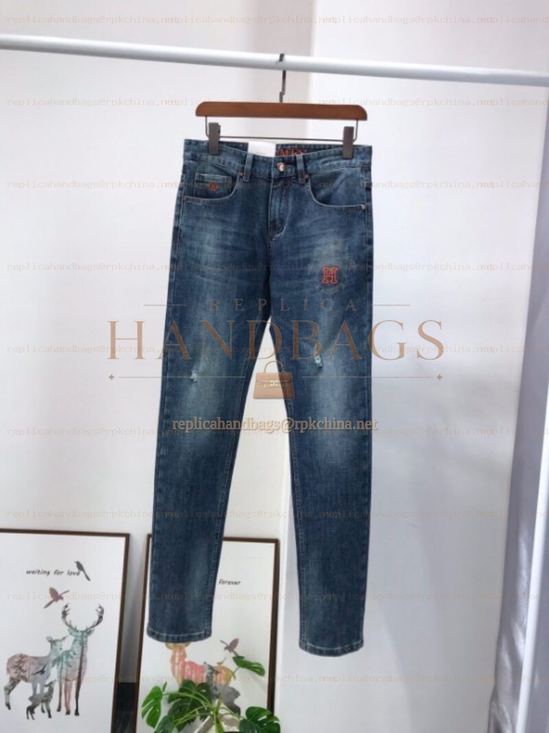 Replica Hermes Blue Slim Fit Denim Jeans
