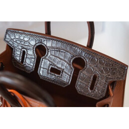Replica Hermes Brown House Print Birkin 20 Bag