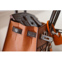 Replica Hermes Brown House Print Birkin 20 Bag