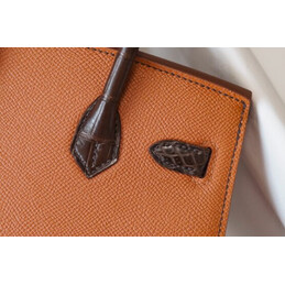 Replica Hermes Brown House Print Birkin 20 Bag