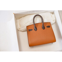 Replica Hermes Brown House Print Birkin 20 Bag