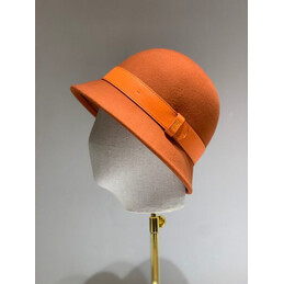 Replica Hermes Orange H Belt Bucket Hat