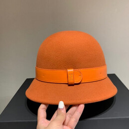 Replica Hermes Orange H Belt Bucket Hat