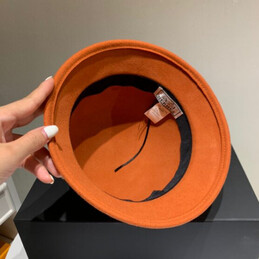 Replica Hermes Orange H Belt Bucket Hat