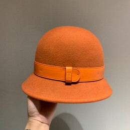 Replica Hermes Orange H Belt Bucket Hat