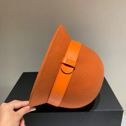Replica Hermes Orange H Belt Bucket Hat