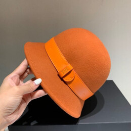 Replica Hermes Orange H Belt Bucket Hat