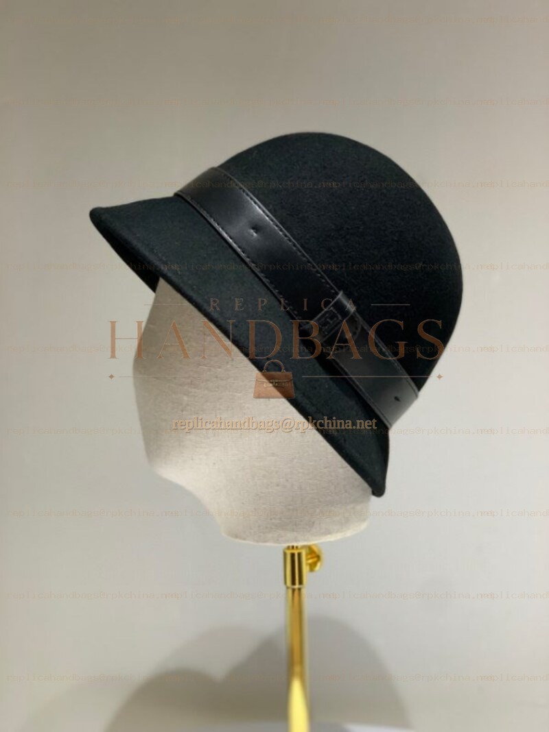 Replica Hermes Black H Belt Bucket Hat
