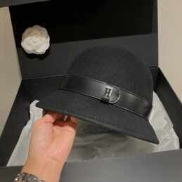 Replica Hermes Black H Belt Bucket Hat