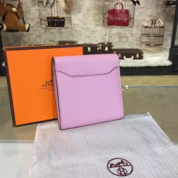 Replica Hermes Light Pink Constance Wallet Rose Gold Hardware