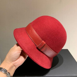 Replica Hermes Burgundy H Belt Bucket Hat