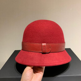 Replica Hermes Burgundy H Belt Bucket Hat