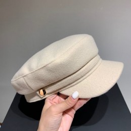 Replica Hermes beige baker boy cap