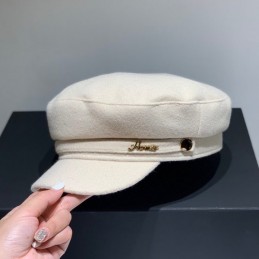 Replica Hermes beige baker boy cap