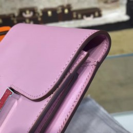 Replica Hermes Light Pink Constance Wallet Rose Gold Hardware