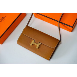 Replica Hermes Brown Constance Long To Go Wallet