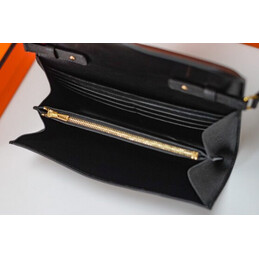 Replica Hermes Black Constance Long To Go Wallet