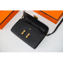 Replica Hermes Black Constance Long To Go Wallet