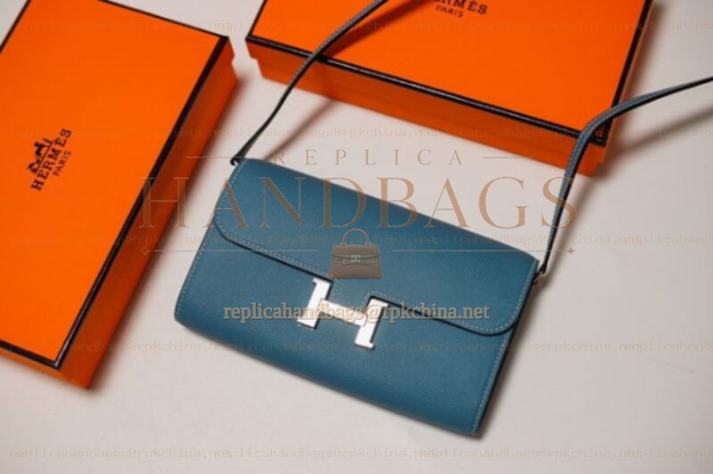 Replica Hermes Blue Constance Long To Go Wallet