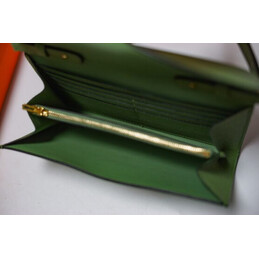Replica Hermes Green Constance To Go Wallet Silver H Hardware
