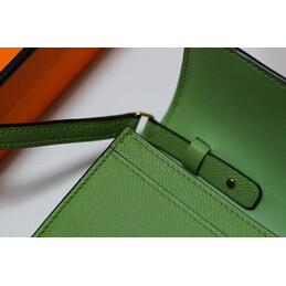Replica Hermes Green Constance To Go Wallet Silver H Hardware