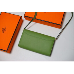 Replica Hermes Green Constance To Go Wallet Silver H Hardware