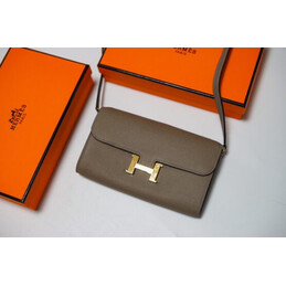 Replica Hermes Etoupe Gray Constance Long To Go Wallet