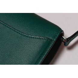 Replica Hermes Dark Green Constance To Go Wallet Silver H Hardware
