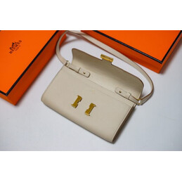 Replica Hermes Cream Constance Long To Go Wallet