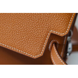 Replica Hermes Orange Brown Kelly Depeches 25 Pouch