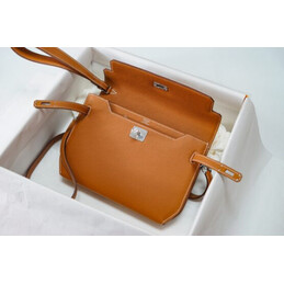 Replica Hermes Orange Brown Kelly Depeches 25 Pouch