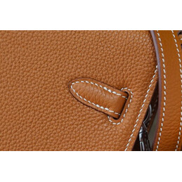 Replica Hermes Orange Brown Kelly Depeches 25 Pouch