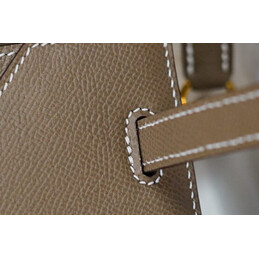 Replica Hermes Taupe Kelly Depeches 25 Pouch Gold Hardware