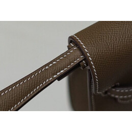 Replica Hermes Taupe Kelly Depeches 25 Pouch Palladium Hardware