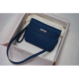 Replica Hermes Navy Blue Kelly Depeches 25 Pouch