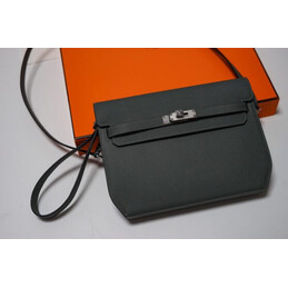Replica Hermes Dark Green Kelly Depeches 25 Pouch