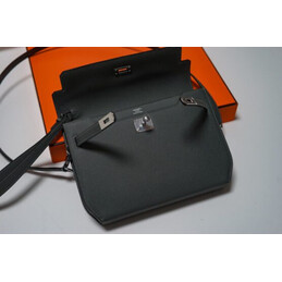 Replica Hermes Dark Green Kelly Depeches 25 Pouch