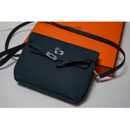 Replica Hermes Teal Kelly Depeches 25 Pouch