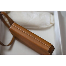 Replica Hermes Tan Kelly Depeches 25 Pouch Palladium Hardware