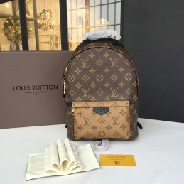 Replica Louis Vuitton Brown Reverse Monogram Palm Springs Backpack PM