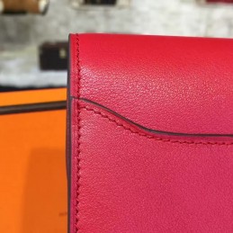 Replica Hermes Red Constance Compact Wallet