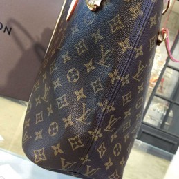 Replica Louis Vuitton Brown Monogram Pink Interior Neverfull MM