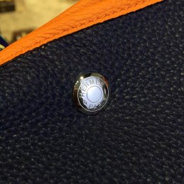 Replica Hermes Navy Tan Garden Party 36 Bag