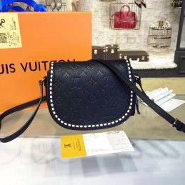 Replica Louis Vuitton Black White Stitch Junot Crossbody Bag